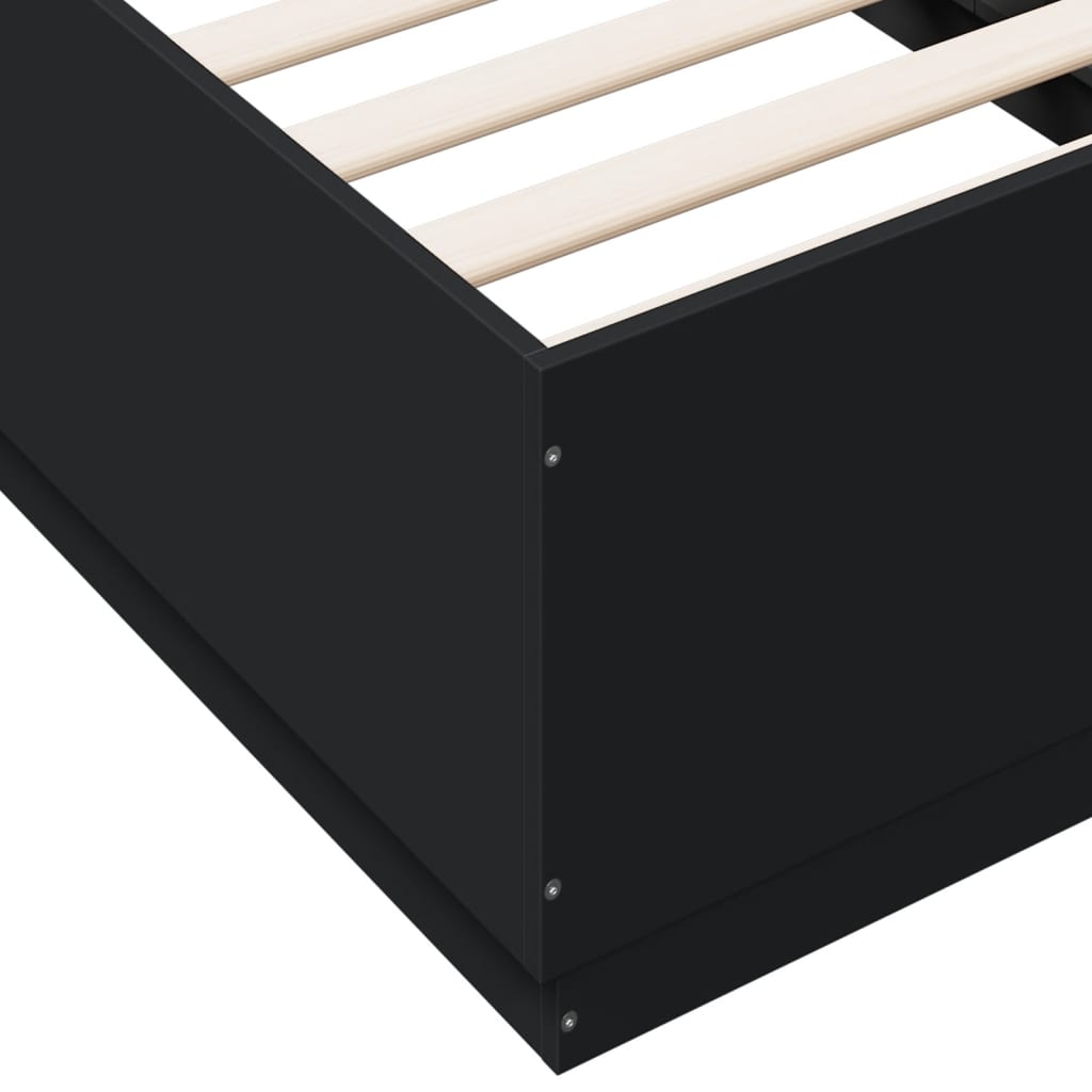 8721012274877_g_en_hd_5 vidaXL Bed Frame without Mattress Black 90x190 cm - Image 7