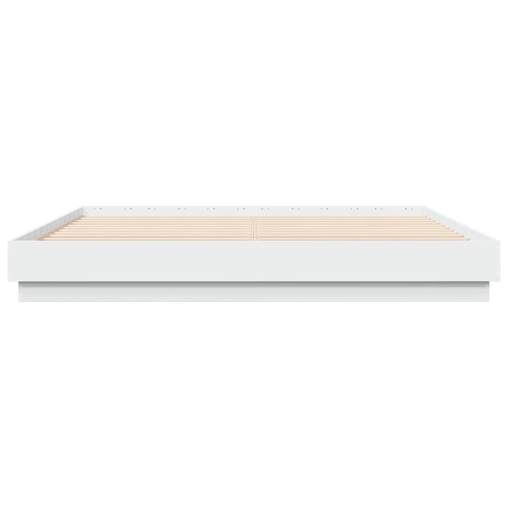 8721012275072_g_en_hd_4 vidaXL Bed Frame with LED without Mattress White 183x203 cm King - Image 6