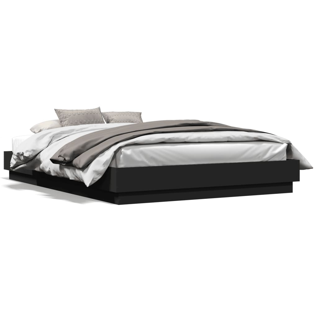 8721012275225_g_en_hd_3 vidaXL Bed Frame with LED without Mattress Black 150x200 cm - Image 5