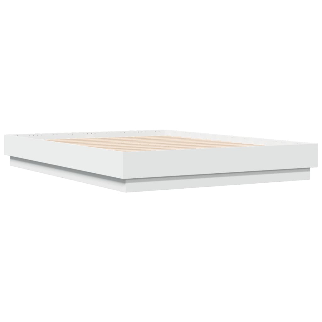 8721012275492_g_en_hd_1 vidaXL Bed Frame with LED without Mattress White 135x190 cm - Image 3
