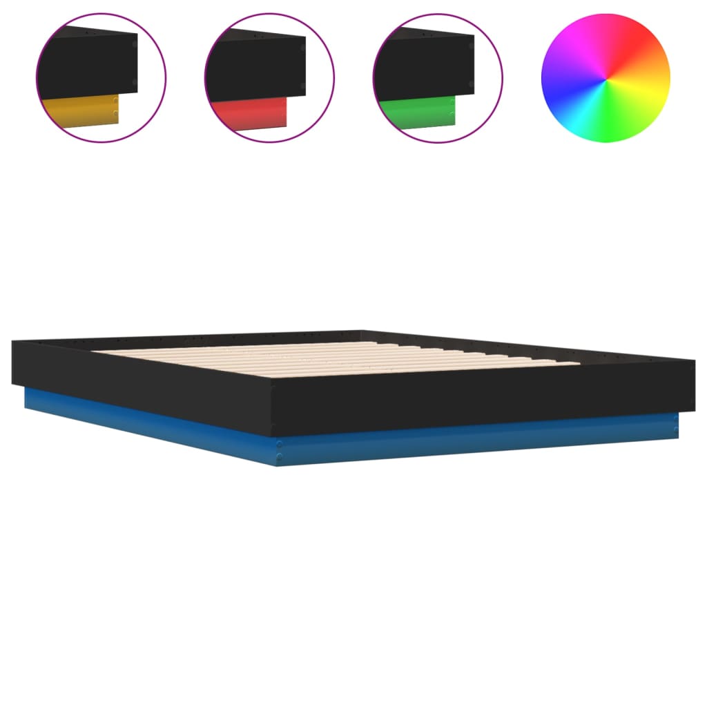 8721012275508_a_en_hd_1 vidaXL Bed Frame with LED without Mattress Black 135x190 cm - Image 2