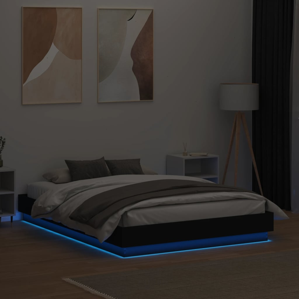 8721012275508_g_en_hd_2 vidaXL Bed Frame with LED without Mattress Black 135x190 cm - Image 4