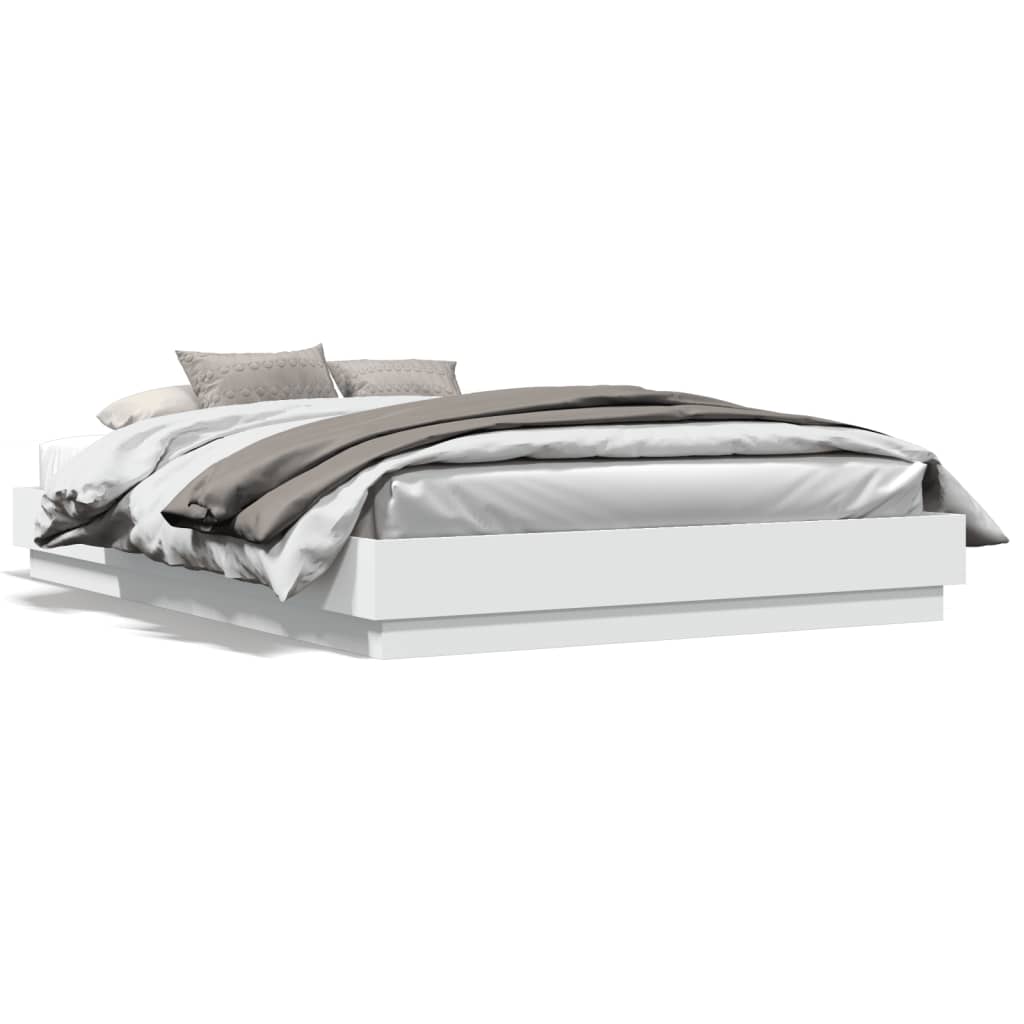 8721012275843_a_en_hd_1 vidaXL Bed Frame without Mattress White 150x200 cm - Image 2