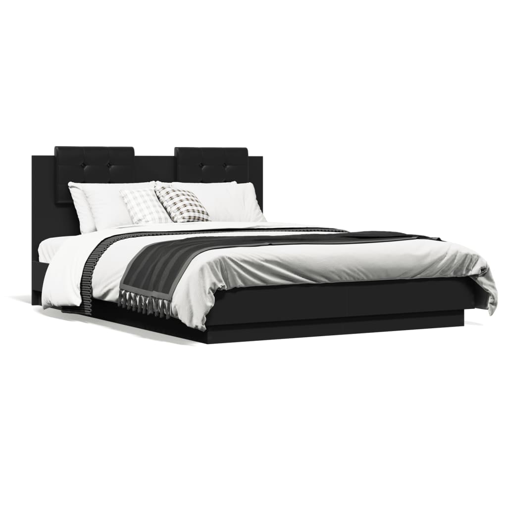 8721012276901_a_en_hd_1 vidaXL Bed Frame without Mattress Black 135x190 cm - Image 2