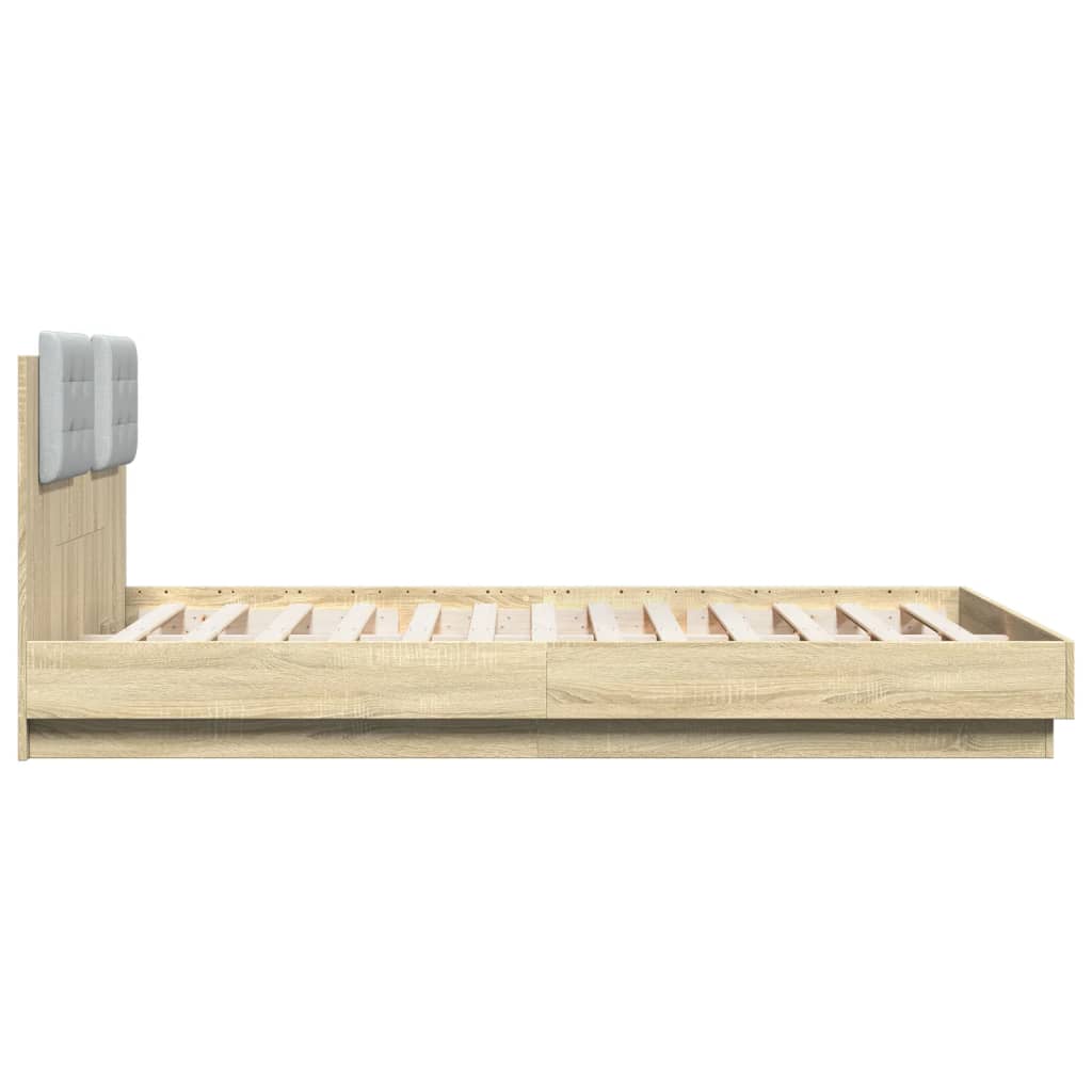 8721012277403_g_en_hd_5 vidaXL Bed Frame with LED without Mattress Sonoma Oak 150x200 cm - Image 7