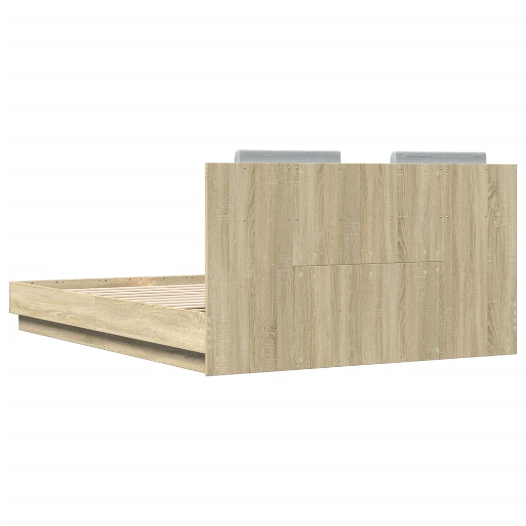 8721012277403_g_en_hd_6 vidaXL Bed Frame with LED without Mattress Sonoma Oak 150x200 cm - Image 8