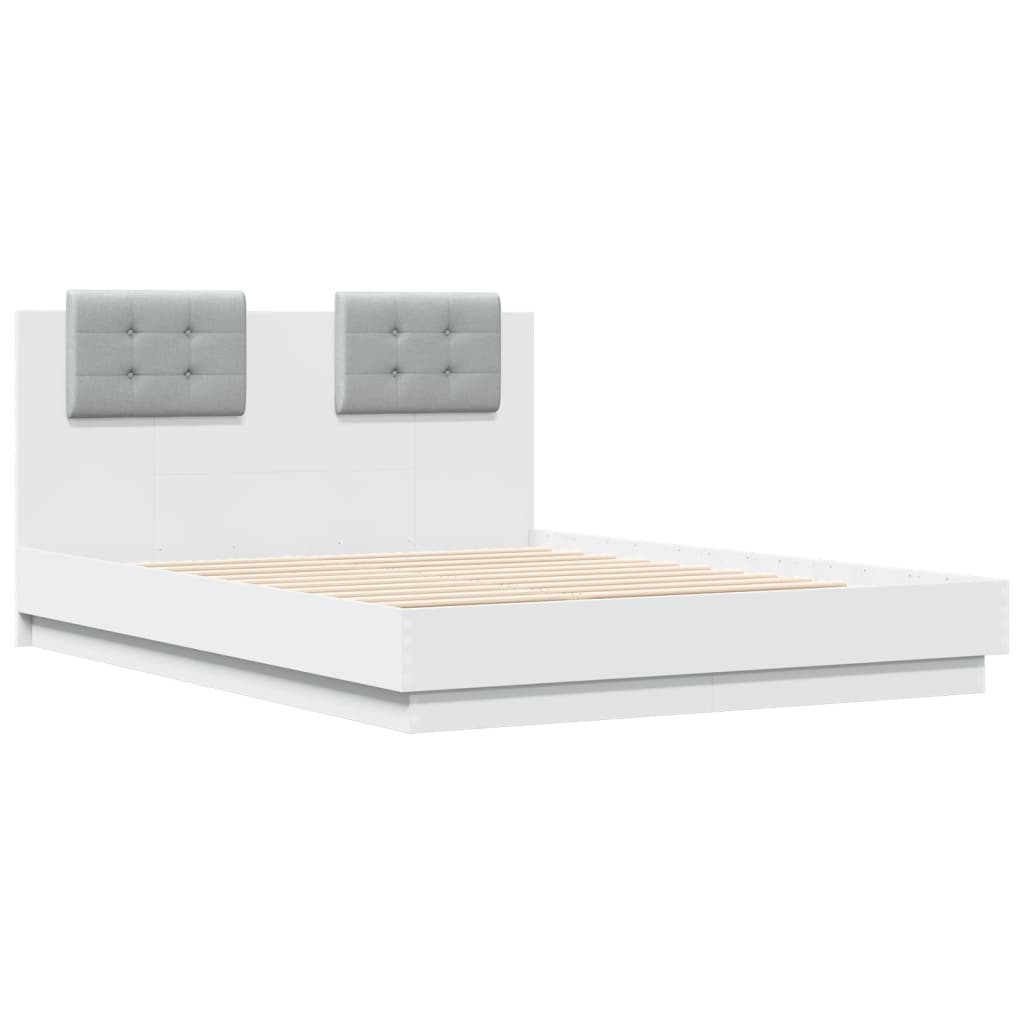 8721012277809_g_en_hd_1 vidaXL Bed Frame with LED without Mattress White 135x190 cm - Image 3