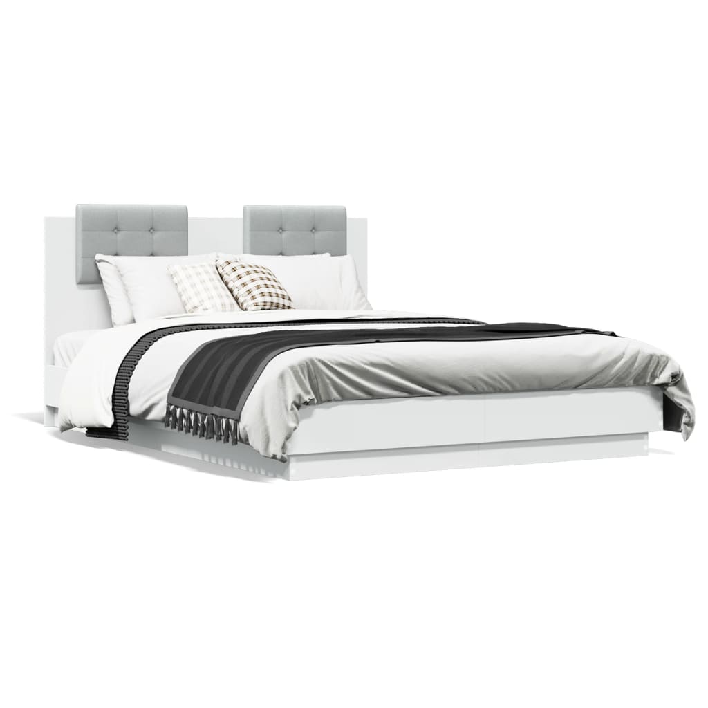 8721012277809_g_en_hd_3 vidaXL Bed Frame with LED without Mattress White 135x190 cm - Image 5