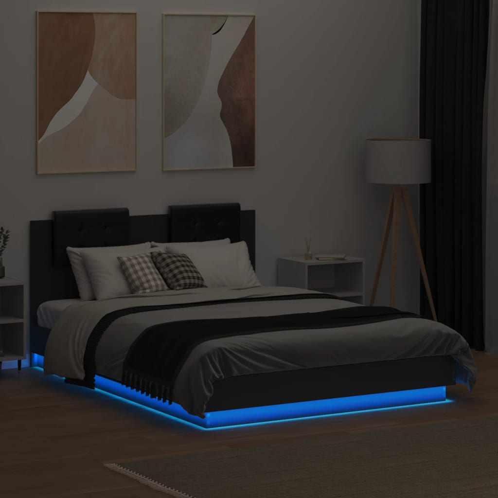 8721012277816_g_en_hd_2 vidaXL Bed Frame with LED without Mattress Black 135x190 cm - Image 4