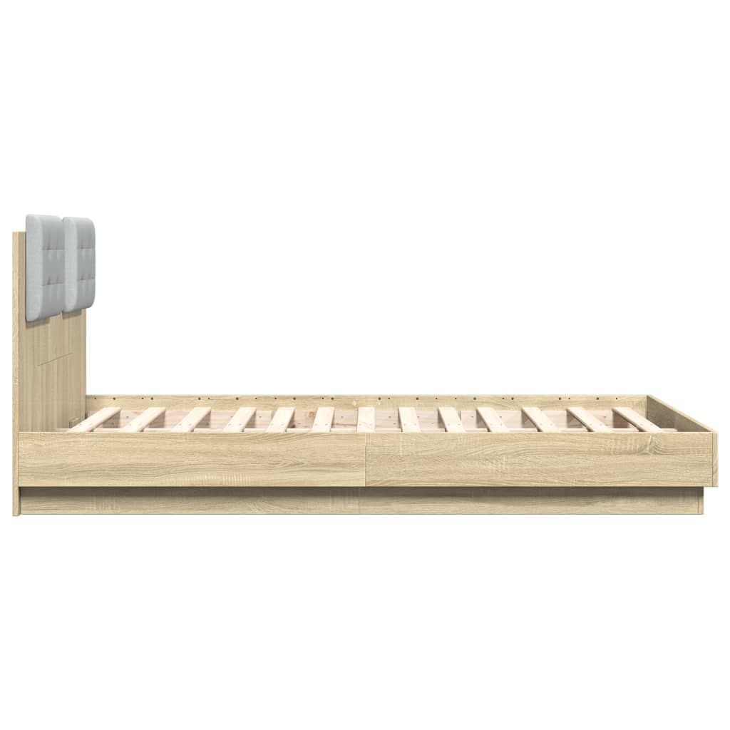 8721012277823_g_en_hd_5 vidaXL Bed Frame with LED without Mattress Sonoma Oak 135x190 cm - Image 7