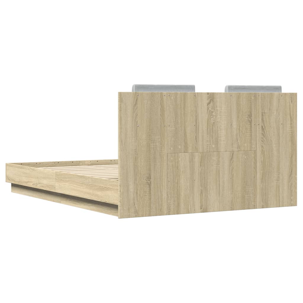 8721012277823_g_en_hd_6 vidaXL Bed Frame with LED without Mattress Sonoma Oak 135x190 cm - Image 8