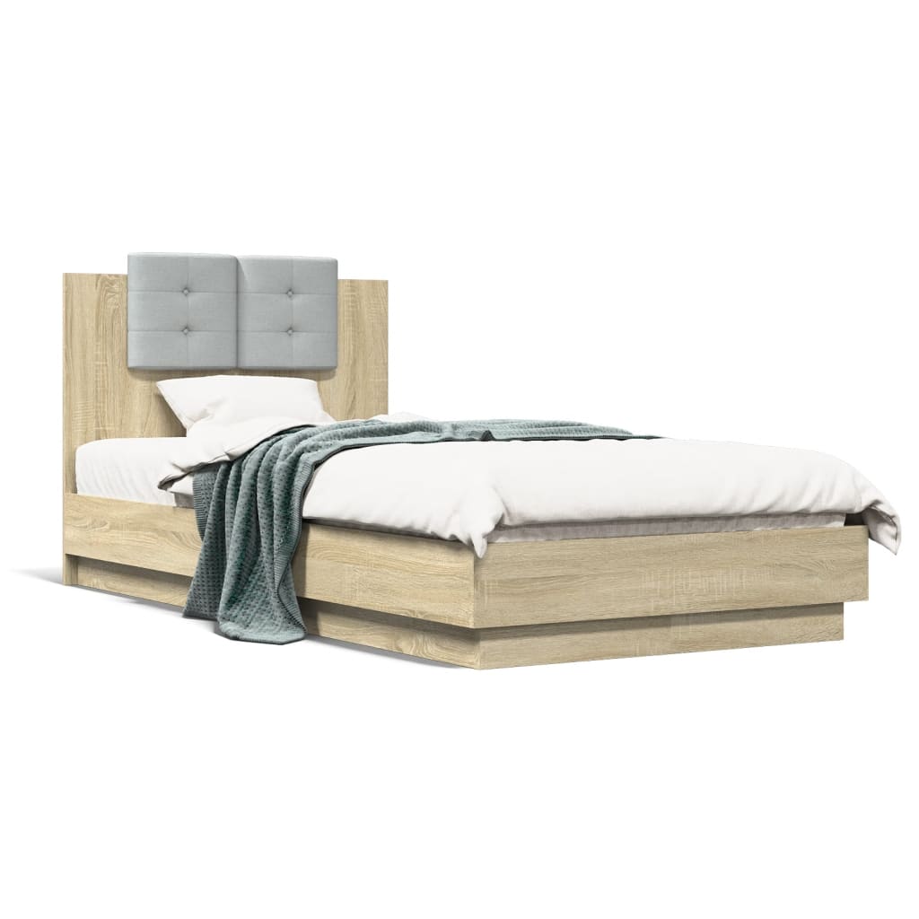 8721012277960_g_en_hd_3 vidaXL Bed Frame with LED without Mattress Sonoma Oak 90x190 cm - Image 5