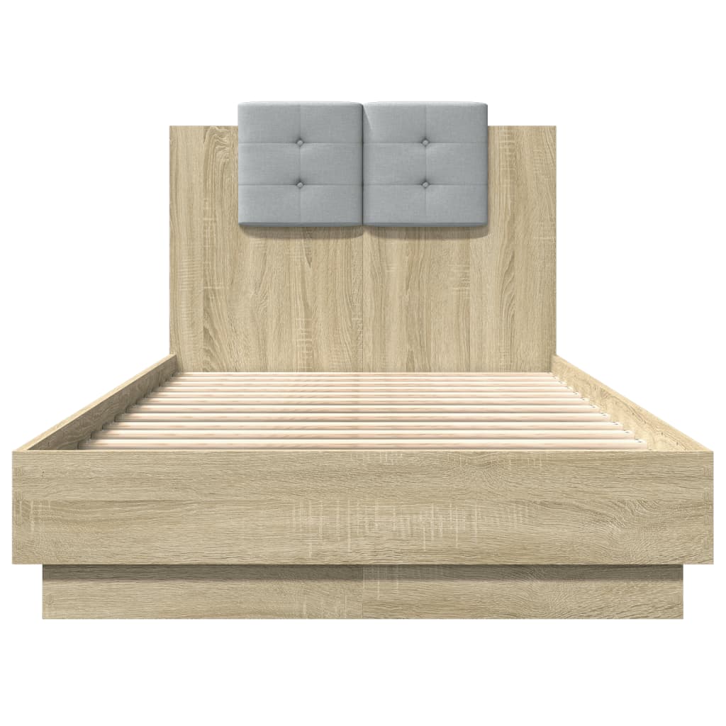 8721012277960_g_en_hd_4 vidaXL Bed Frame with LED without Mattress Sonoma Oak 90x190 cm - Image 6