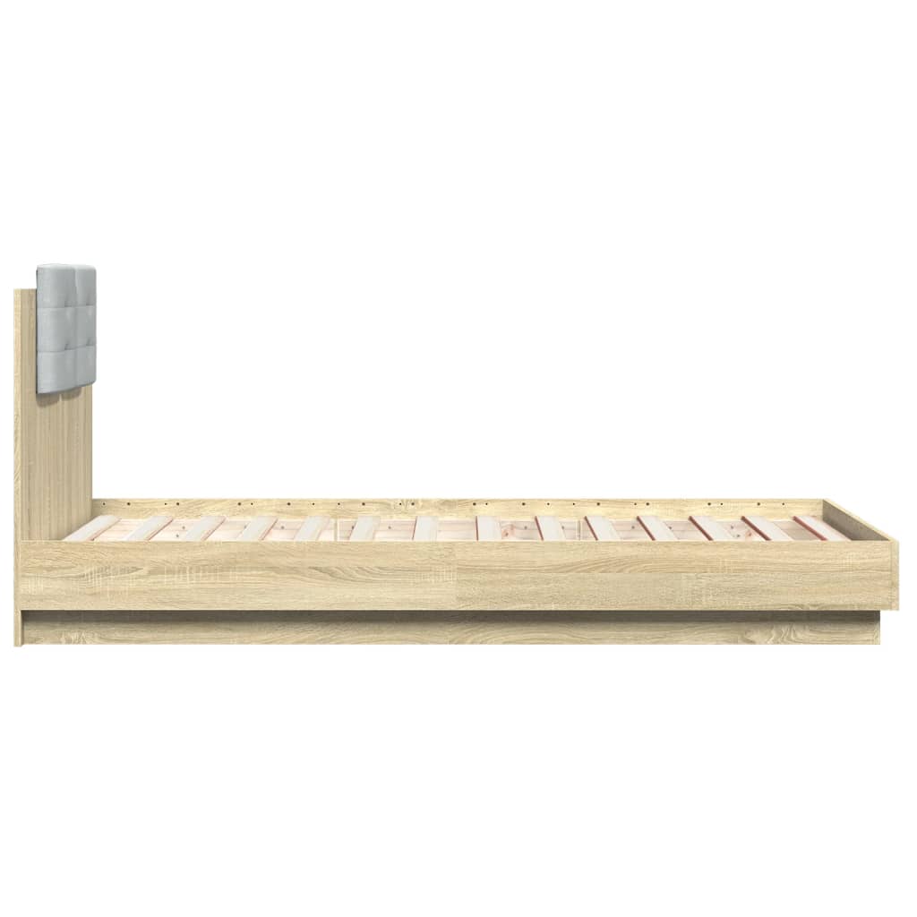 8721012277960_g_en_hd_5 vidaXL Bed Frame with LED without Mattress Sonoma Oak 90x190 cm - Image 7