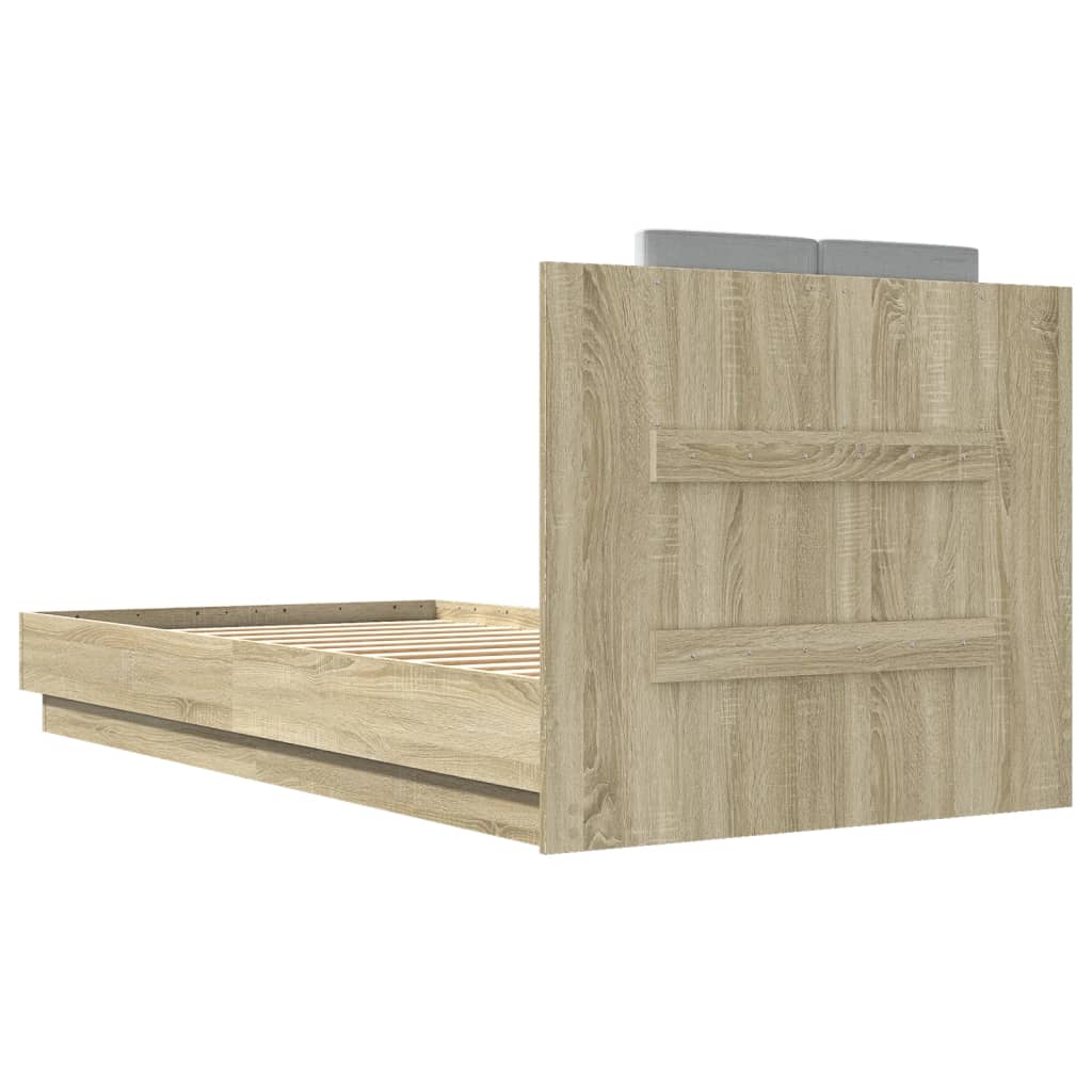 8721012277960_g_en_hd_6 vidaXL Bed Frame with LED without Mattress Sonoma Oak 90x190 cm - Image 8
