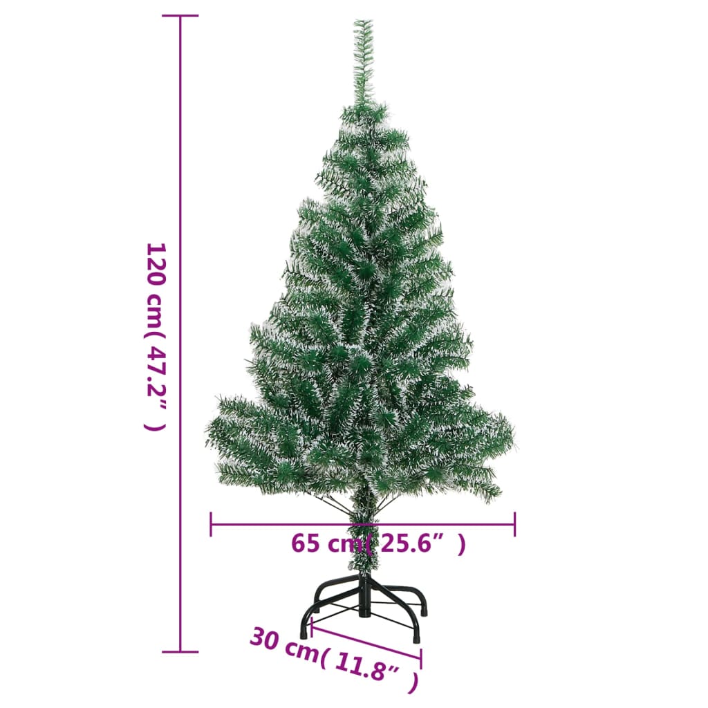 8721012278103_g_en_hd_7 vidaXL Artificial Christmas Tree 150 LEDs & Flocked Snow 120 cm - Image 8