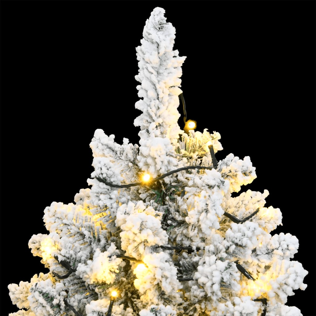 8721012278165_g_en_hd_1 vidaXL Artificial Hinged Christmas Tree 150 LEDs & Flocked Snow 120 cm - Image 2