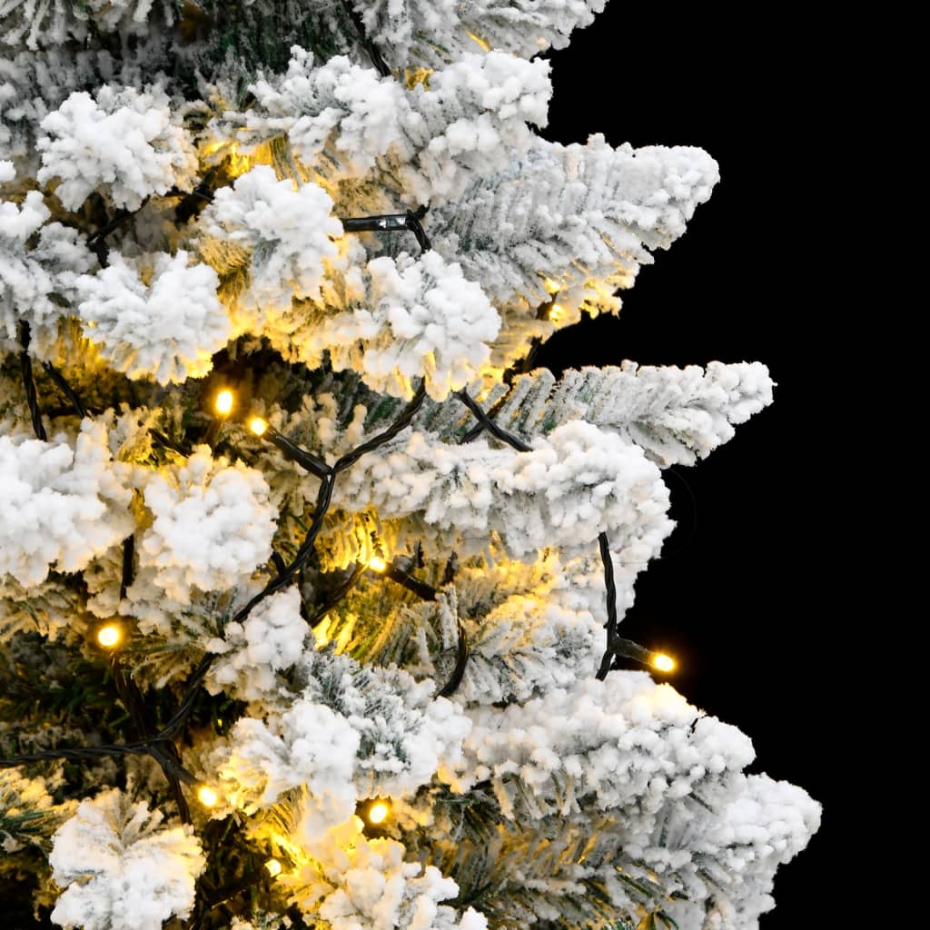 8721012278165_g_en_hd_2 vidaXL Artificial Hinged Christmas Tree 150 LEDs & Flocked Snow 120 cm - Image 3