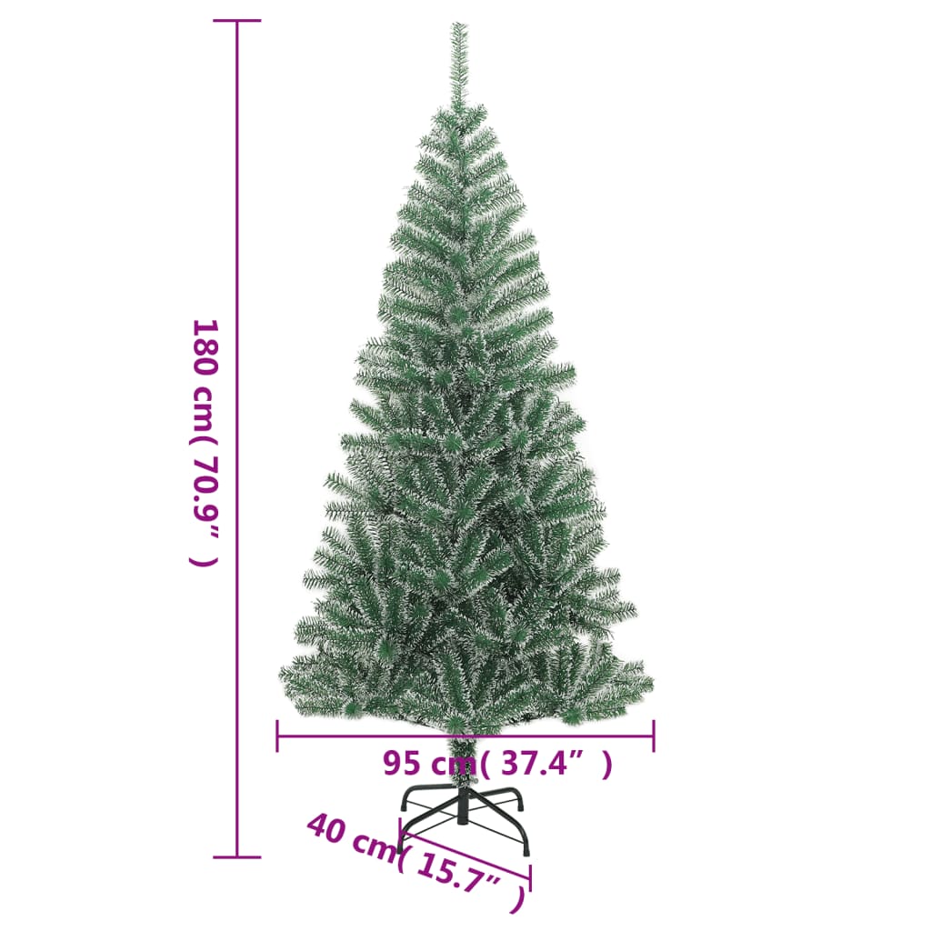 8721012278424_g_en_hd_7 vidaXL Artificial Christmas Tree 300 LEDs & Flocked Snow 180 cm - Image 8