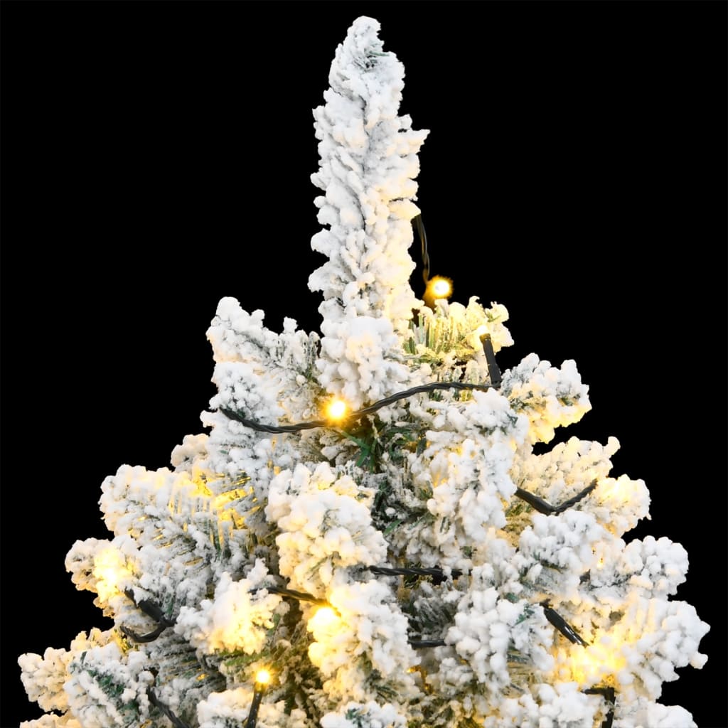 8721012278554_g_en_hd_1 vidaXL Artificial Hinged Christmas Tree 300 LEDs & Flocked Snow 180 cm - Image 2