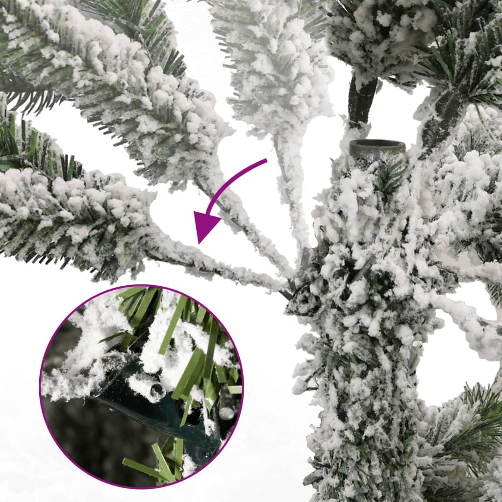 8721012278561_g_en_hd_4 vidaXL Artificial Hinged Christmas Tree 300 LEDs & Flocked Snow 210 cm - Image 5