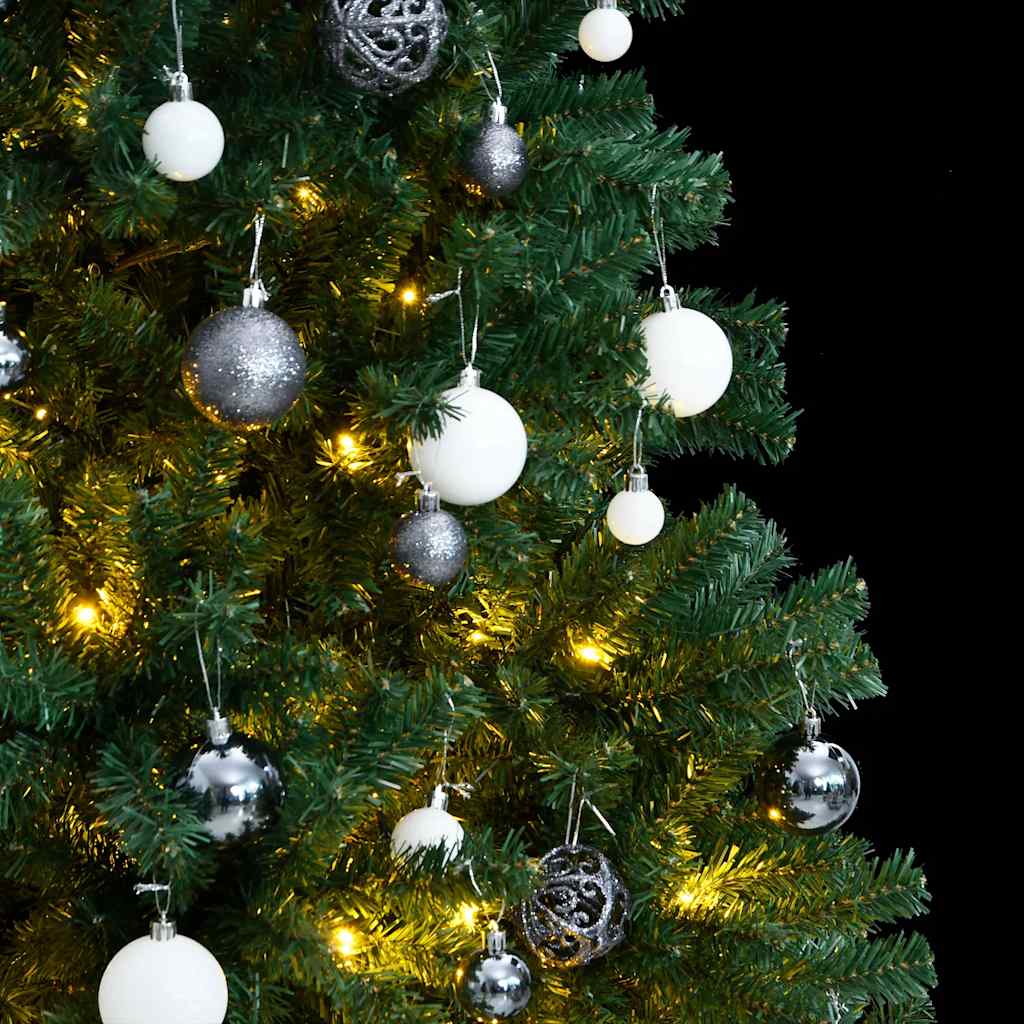 8721012278998_g_en_hd_2 vidaXL Artificial Hinged Christmas Tree with 300 LEDs & Ball Set 180 cm - Image 3
