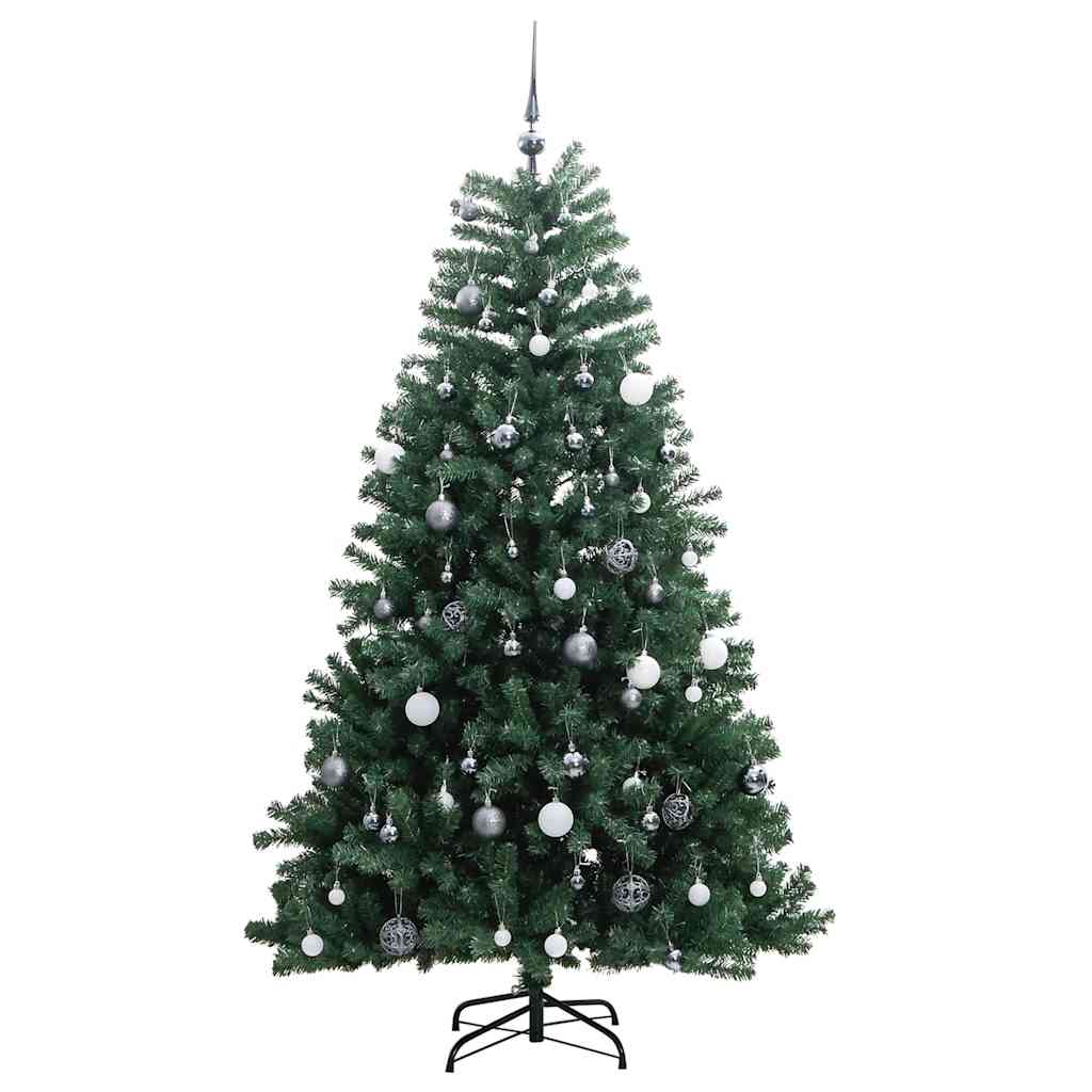 8721012278998_g_en_hd_3 vidaXL Artificial Hinged Christmas Tree with 300 LEDs & Ball Set 180 cm - Image 4