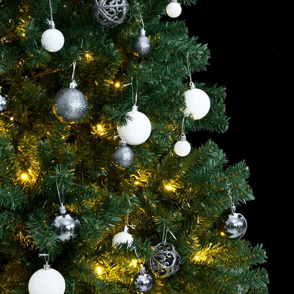 8721012279001_g_en_hd_2 vidaXL Artificial Hinged Christmas Tree with 300 LEDs & Ball Set 210 cm - Image 3