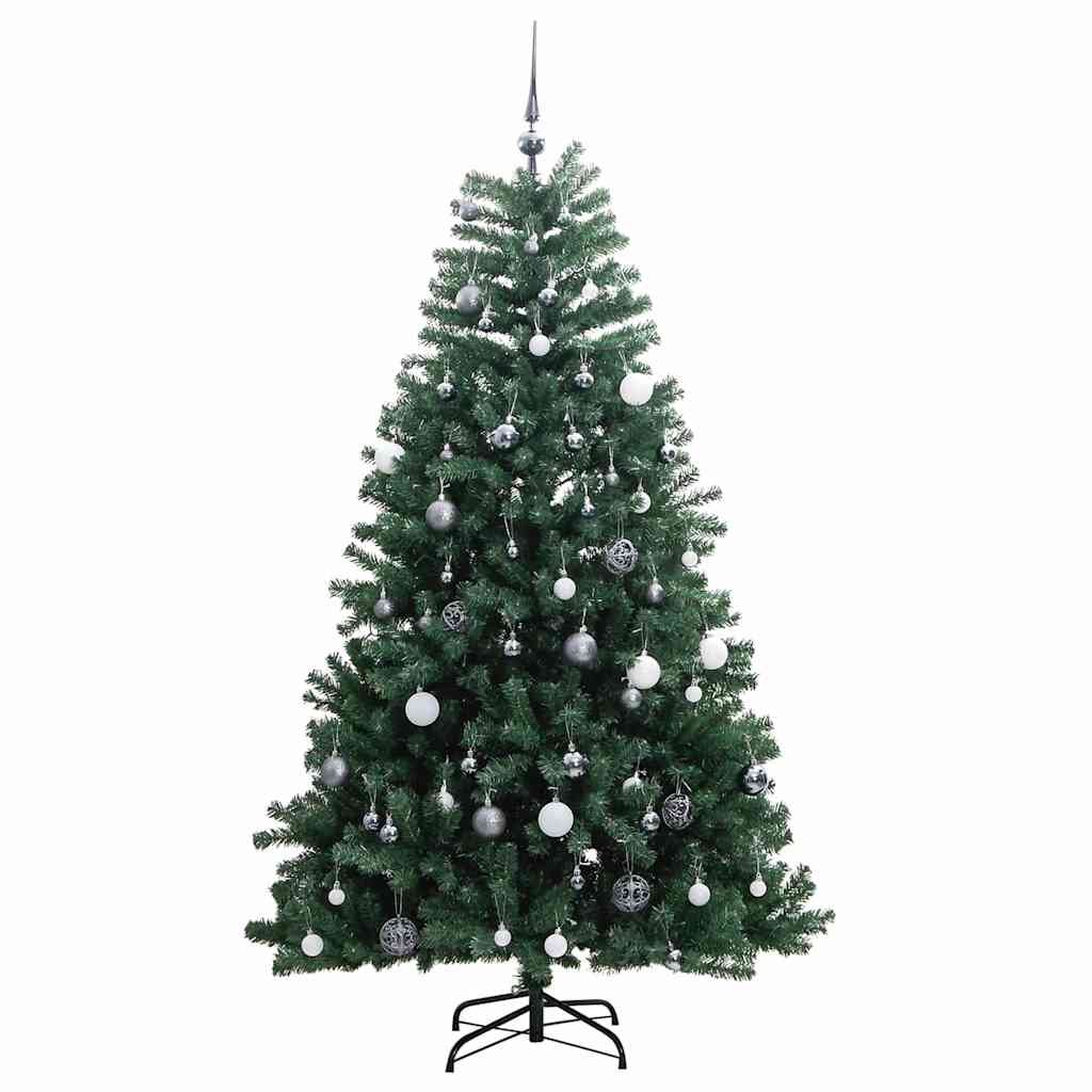8721012279001_g_en_hd_3 vidaXL Artificial Hinged Christmas Tree with 300 LEDs & Ball Set 210 cm - Image 4