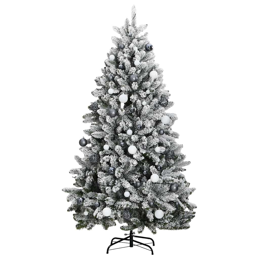 8721012279094_g_en_hd_3 vidaXL Artificial Hinged Christmas Tree 300 LEDs & Ball Set 180 cm - Image 4
