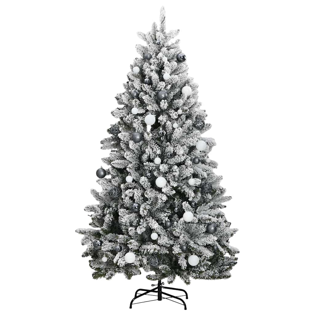 8721012279100_g_en_hd_3 vidaXL Artificial Hinged Christmas Tree 300 LEDs & Ball Set 210 cm - Image 4