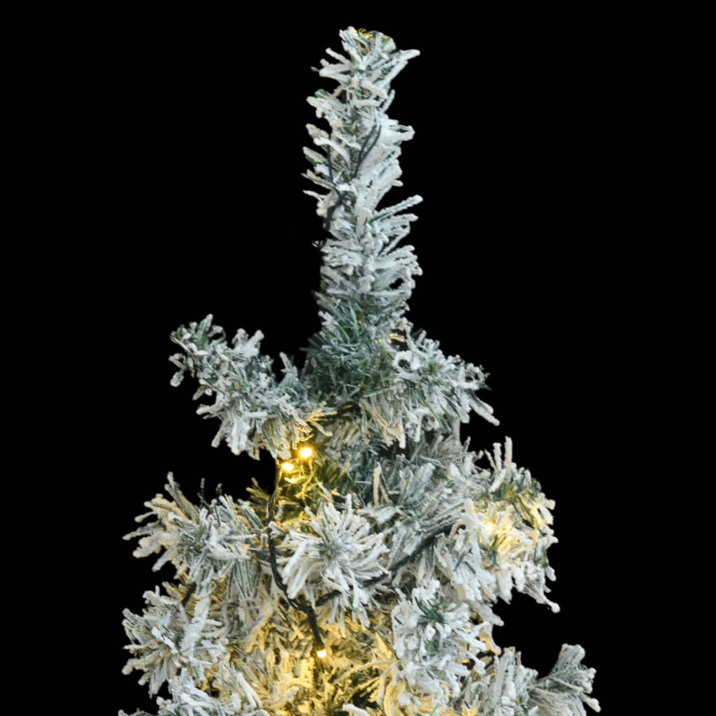 8721012279407_g_en_hd_1 vidaXL Slim Christmas Tree 300 LEDs & Flocked Snow 270 cm - Image 2