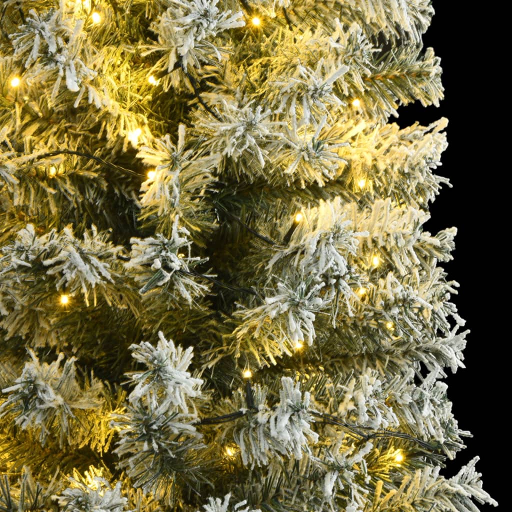 8721012279407_g_en_hd_2 vidaXL Slim Christmas Tree 300 LEDs & Flocked Snow 270 cm - Image 3