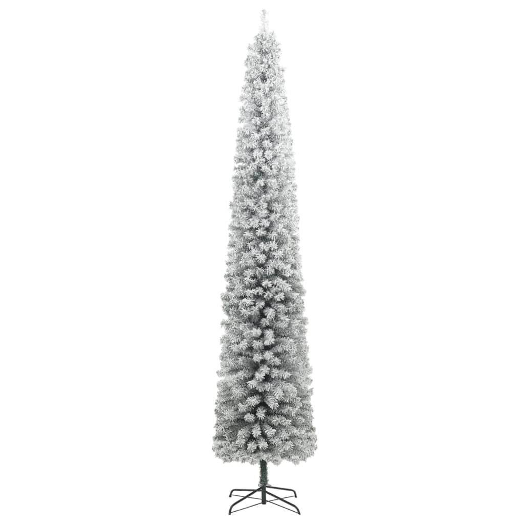 8721012279407_g_en_hd_3 vidaXL Slim Christmas Tree 300 LEDs & Flocked Snow 270 cm - Image 4