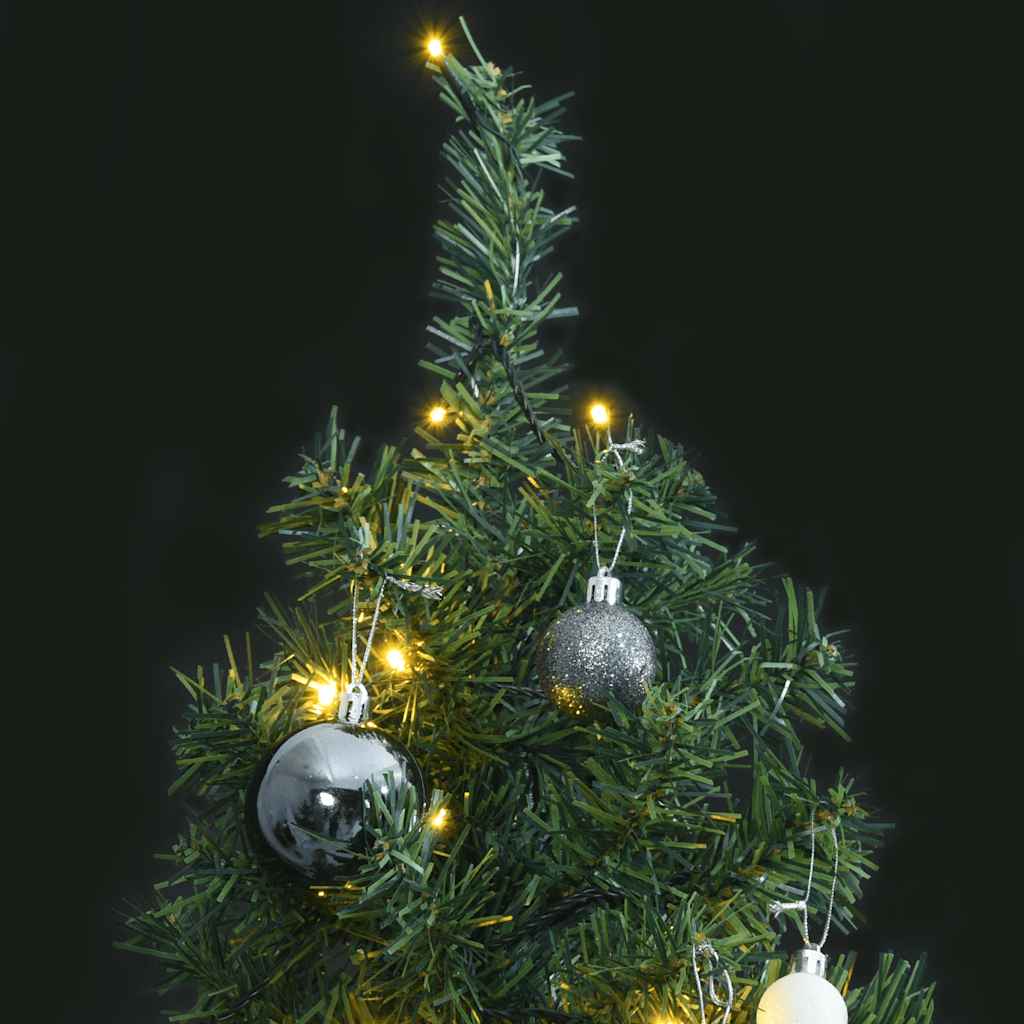 8721012279773_g_en_hd_1 vidaXL Slim Christmas Tree 300 LEDs & Ball Set 270 cm - Image 2