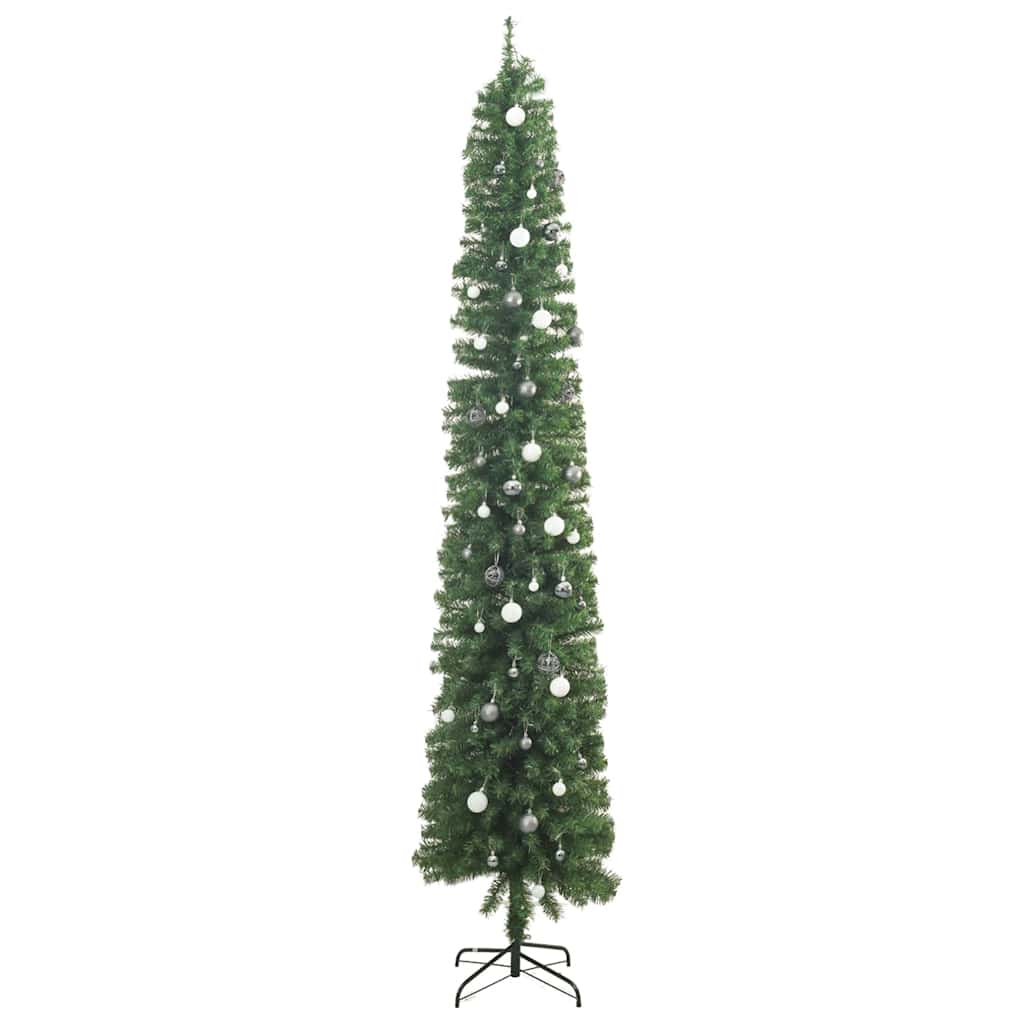 8721012279773_g_en_hd_3 vidaXL Slim Christmas Tree 300 LEDs & Ball Set 270 cm - Image 4