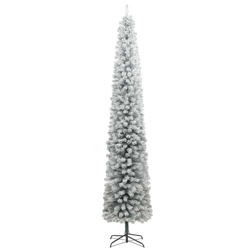 8721012279797_g_en_hd_4 vidaXL Slim Christmas Tree 300 LEDs & Ball Set & Flocked Snow 270 cm - Image 5