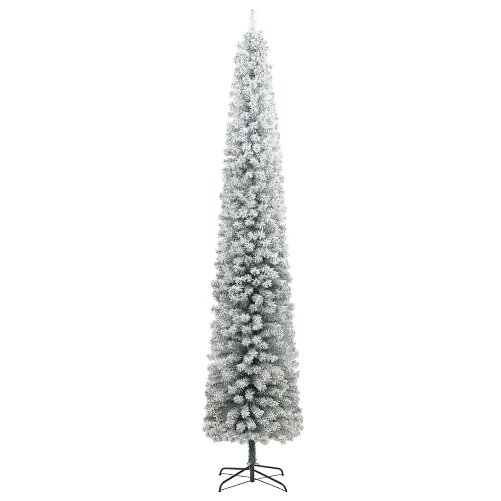 8721012279803_g_en_hd_4 vidaXL Slim Christmas Tree 300 LEDs & Ball Set & Flocked Snow 300 cm - Image 5