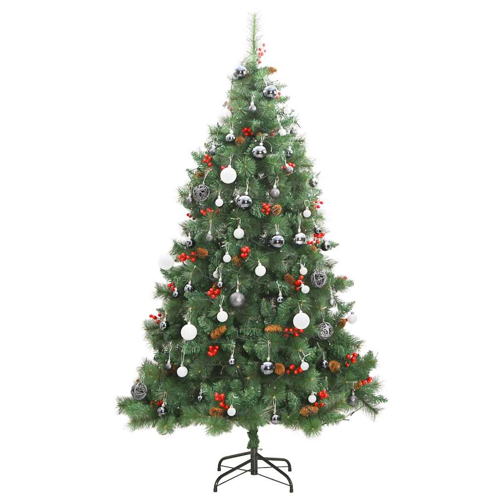 8721012279841_g_en_hd_3 vidaXL Artificial Hinged Christmas Tree with 300 LEDs & Ball Set 180 cm - Image 4