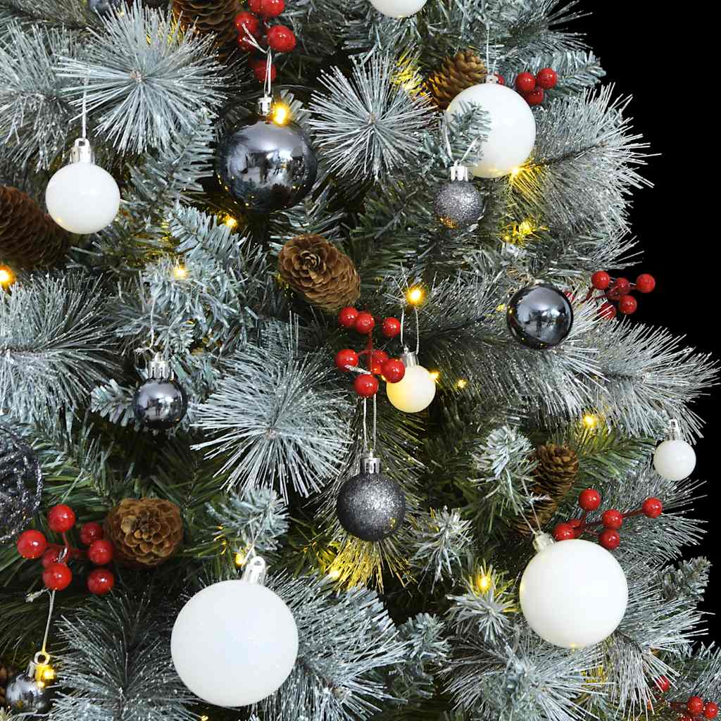 8721012279872_g_en_hd_2 vidaXL Artificial Hinged Christmas Tree with 300 LEDs & Ball Set 180 cm - Image 3