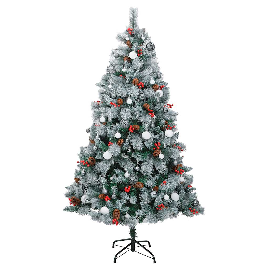 8721012279872_g_en_hd_3 vidaXL Artificial Hinged Christmas Tree with 300 LEDs & Ball Set 180 cm - Image 4
