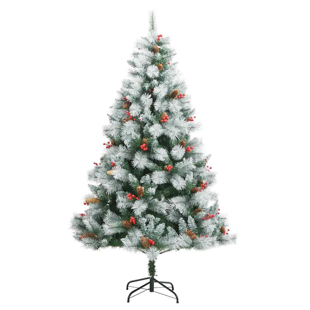 8721012279872_g_en_hd_4 vidaXL Artificial Hinged Christmas Tree with 300 LEDs & Ball Set 180 cm - Image 5