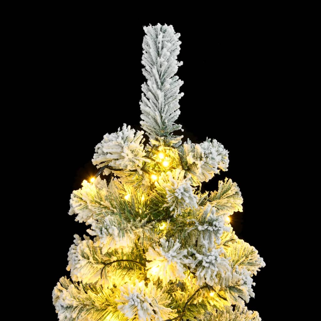 8721012281844_g_en_hd_2 vidaXL Artificial Hinged Christmas Tree 150 LEDs & Flocked Snow 120 cm - Image 3