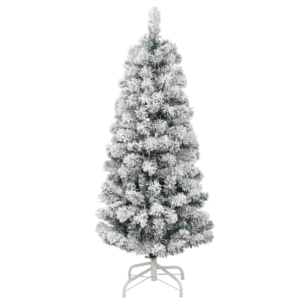 8721012281844_g_en_hd_3 vidaXL Artificial Hinged Christmas Tree 150 LEDs & Flocked Snow 120 cm - Image 4