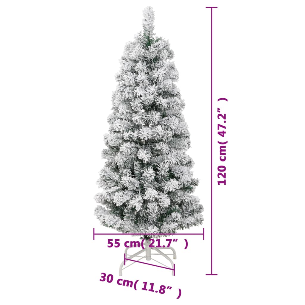 8721012281844_g_en_hd_8 vidaXL Artificial Hinged Christmas Tree 150 LEDs & Flocked Snow 120 cm - Image 9