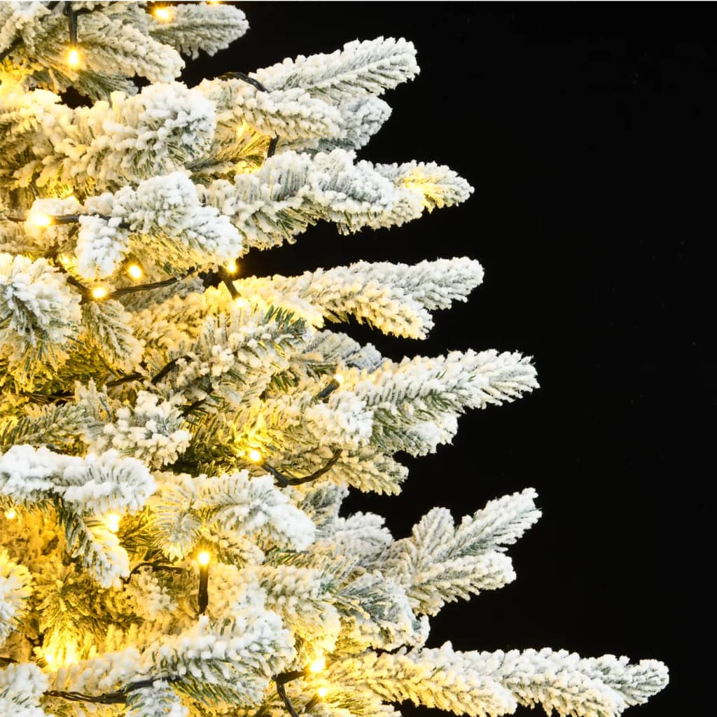 8721012281868_g_en_hd_1 vidaXL Artificial Hinged Christmas Tree 150 LEDs & Flocked Snow 120 cm - Image 2