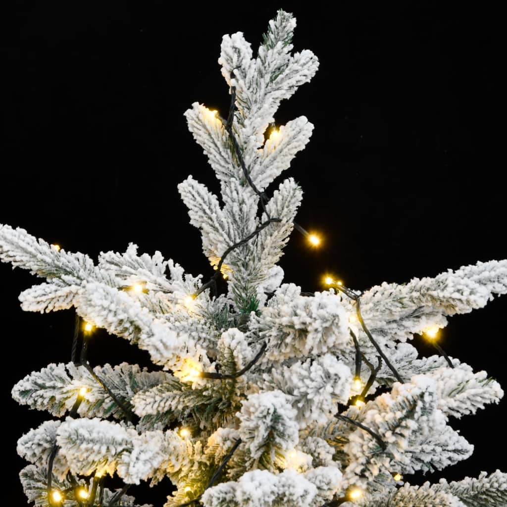 8721012281868_g_en_hd_2 vidaXL Artificial Hinged Christmas Tree 150 LEDs & Flocked Snow 120 cm - Image 3
