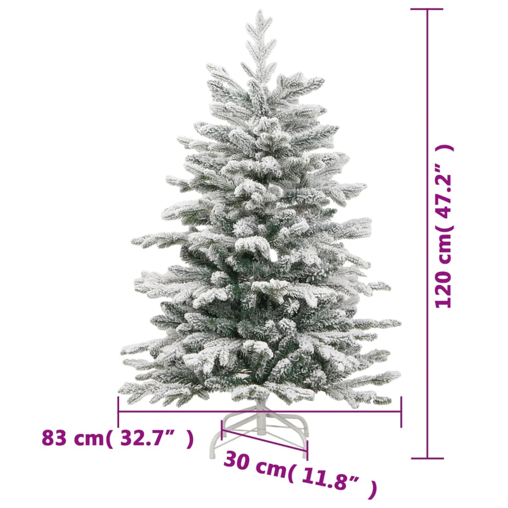 8721012281868_g_en_hd_8 vidaXL Artificial Hinged Christmas Tree 150 LEDs & Flocked Snow 120 cm - Image 9