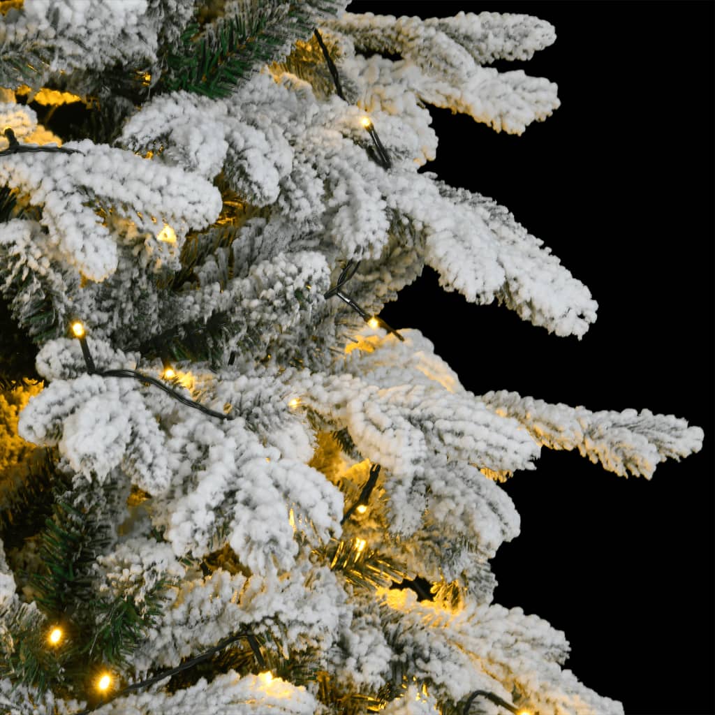 8721012282148_g_en_hd_2 vidaXL Artificial Hinged Christmas Tree 300 LEDs & Flocked Snow 240 cm - Image 3