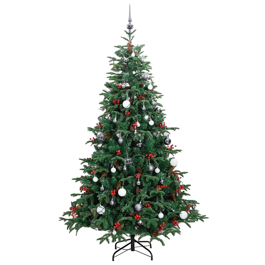 8721012282339_g_en_hd_3 vidaXL Artificial Hinged Christmas Tree with 300 LEDs & Ball Set 180 cm - Image 4